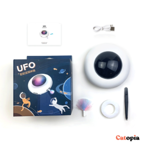[🚚 พร้อมส่ง] UFO Bot จานบินแมวออโต้ ของเล่นอัตโนมัติ เพื่อนแมว ของเล่นแมว ขนไก่ ขนนกสุ่ม เล่นกับแมว - Image 10