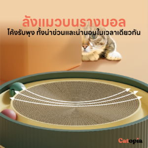 รางบอลแมวลับเล็บ พร้อมนอน นอนได้ มีบอลรอบ ๆ ให้น้องแมวไม่เบื่อ Selected By Catopia - Image 12