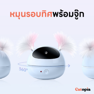 ของเล่นแมว หุ่นเลเซอร์อัตโนมัติ รุ่นใหม่ 2023 ชาร์ต USB แบตในตัว Laser Cat Toy Mpets Selected  By Catopia - Image 5
