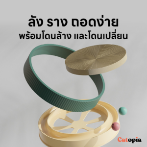 รางบอลแมวลับเล็บ พร้อมนอน นอนได้ มีบอลรอบ ๆ ให้น้องแมวไม่เบื่อ Selected By Catopia - Image 8