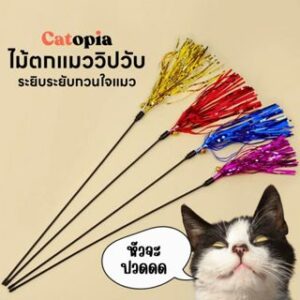 ไม้ตกแมววิปวัป  ไม้ล่อแมว ไม้เรียกแมว ของเล่นแมว Selected By Catopia