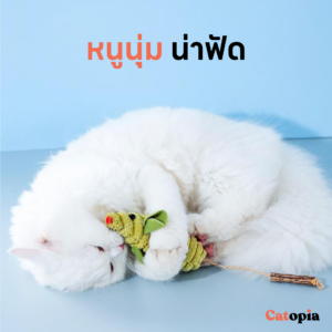 ตุ๊กตาหนูมาทาทาบิ สอดไส้หญ้าแมว ของเล่นแมว ไม้ขัดฟัน ตุ๊กตาหนู ล่อแมว แมวขบ Catnip Selected Catopia - Image 3